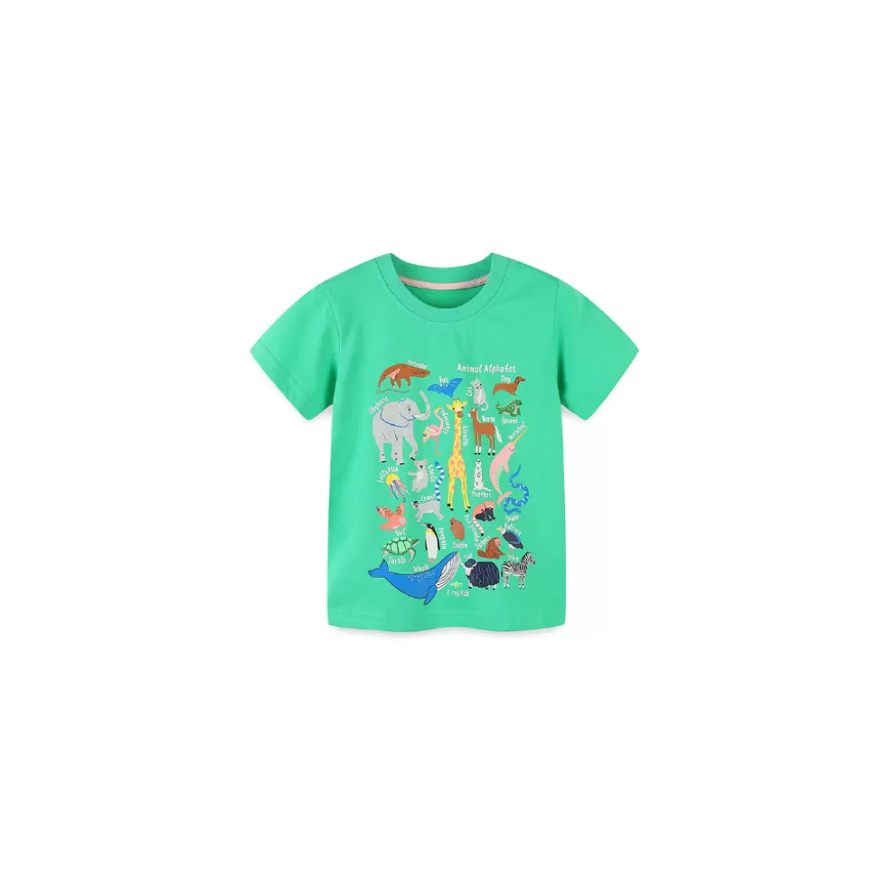 Sale Origami Doll Animal Alphabet kids tee