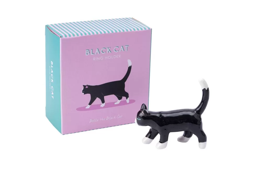 Clearance Origami Doll Bella the Black Cat Ring Holder