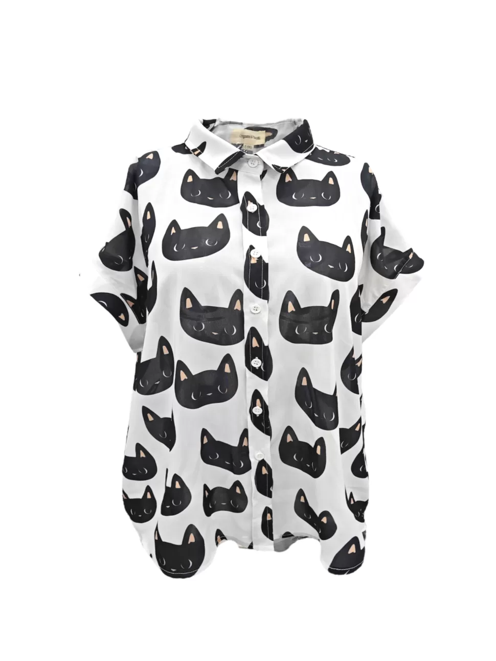 Store Origami Doll Black Cat Face Top