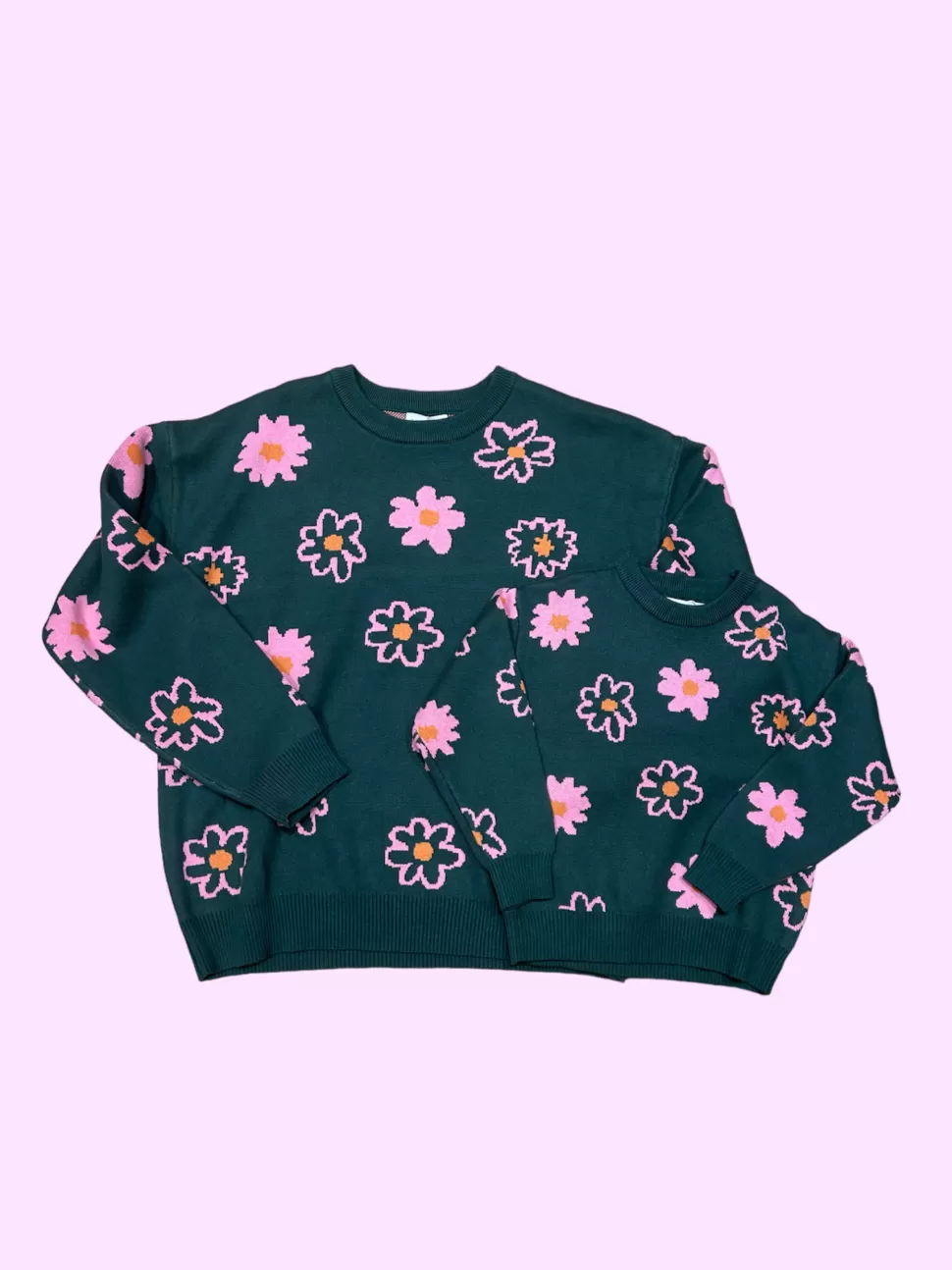 Cheap Origami Doll Bloomed Flower Knit Pullover