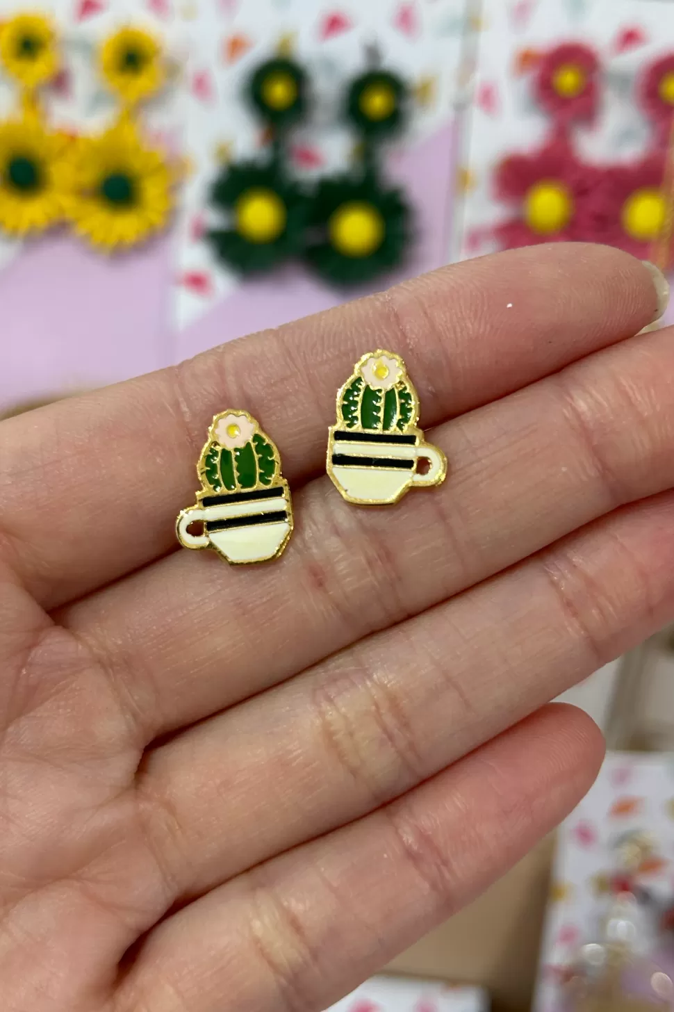 Best Sale Origami Doll Cactus Earring