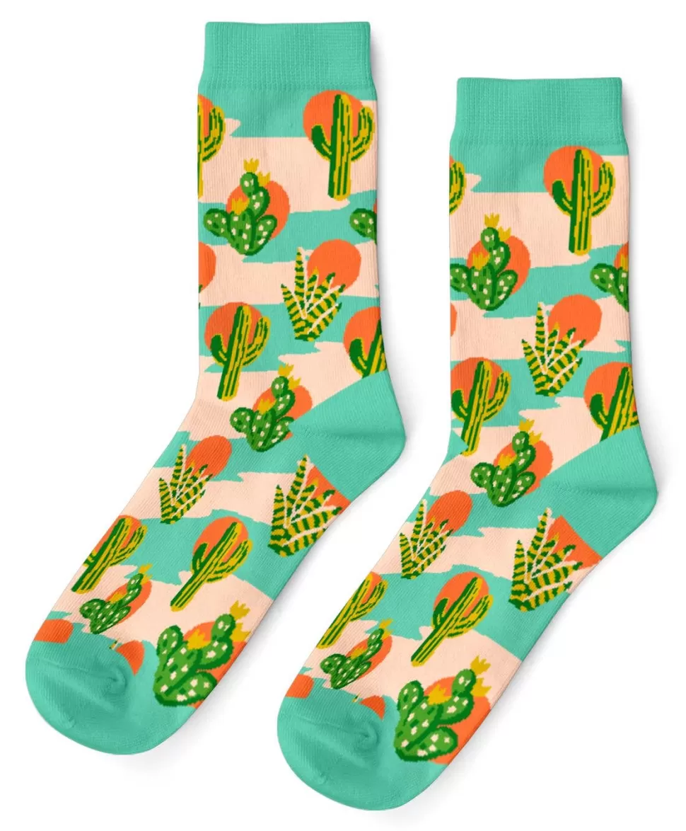 Shop Origami Doll Cactus Sunset - Men's Crew Socks