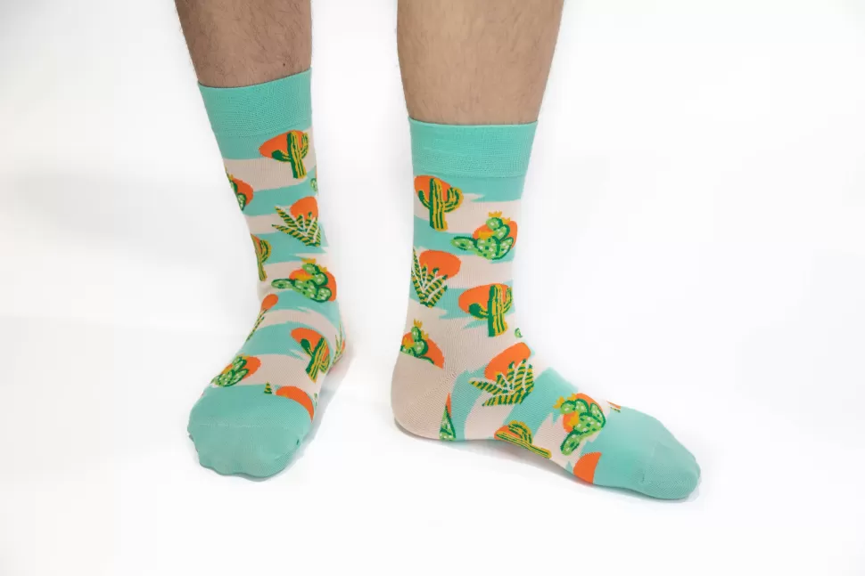 Shop Origami Doll Cactus Sunset - Men's Crew Socks