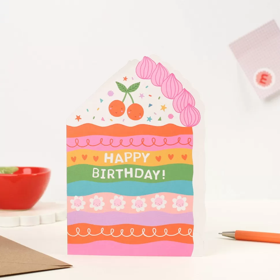 Cheap Origami Doll Cake Die Cut Birthday Card