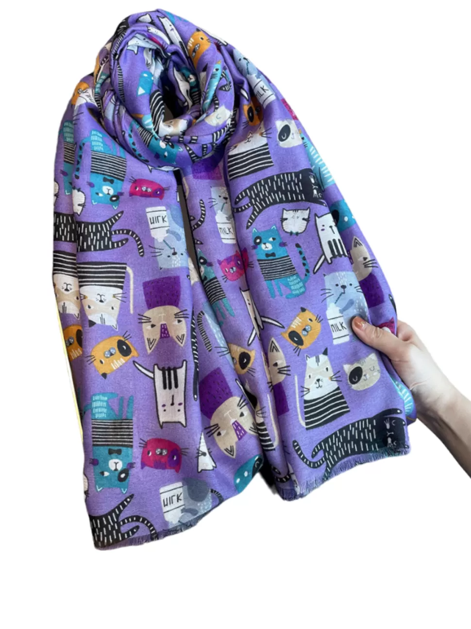 Shop Origami Doll Cat light weight scarves