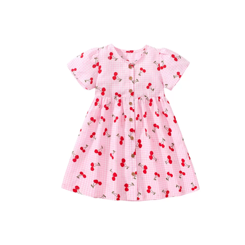 Shop Origami Doll Cherry pink kids Dress