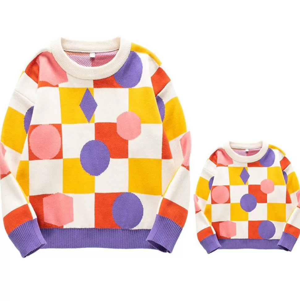 New Origami Doll Colourful shape kids pullover