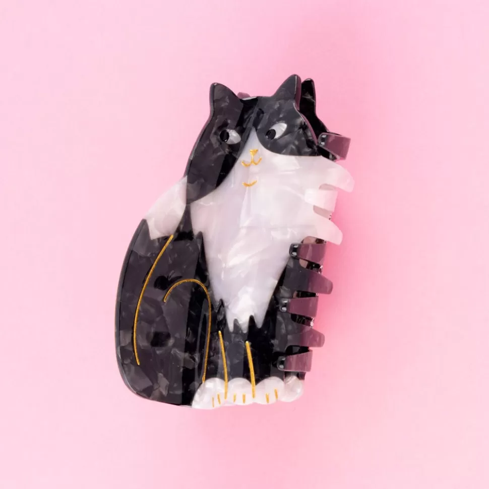 Outlet Origami Doll Coucou Suzette Black & White Cat Hair Claw