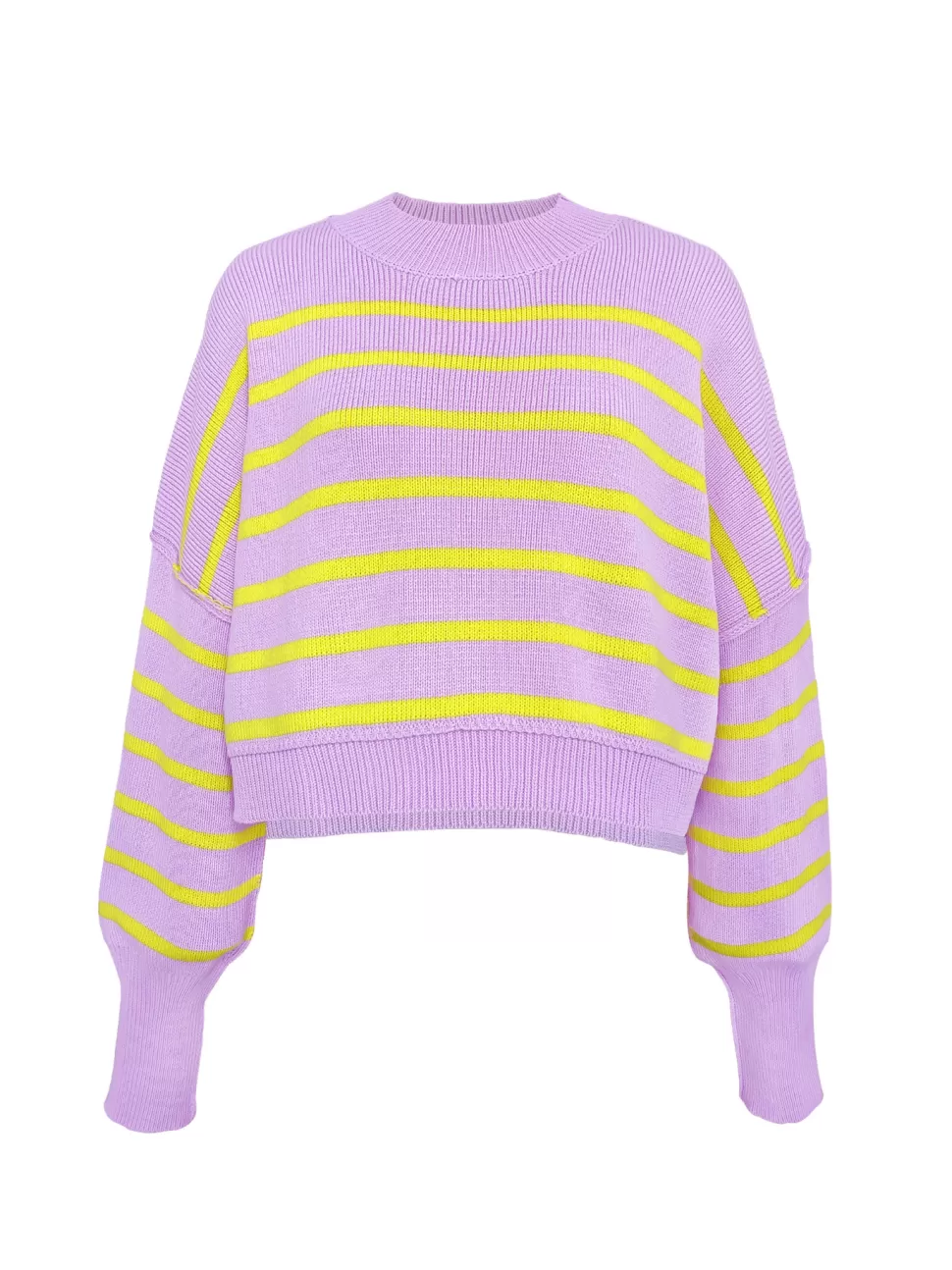 Clearance Origami Doll Cropped stripes Kint Pullover (3 Colours Available)