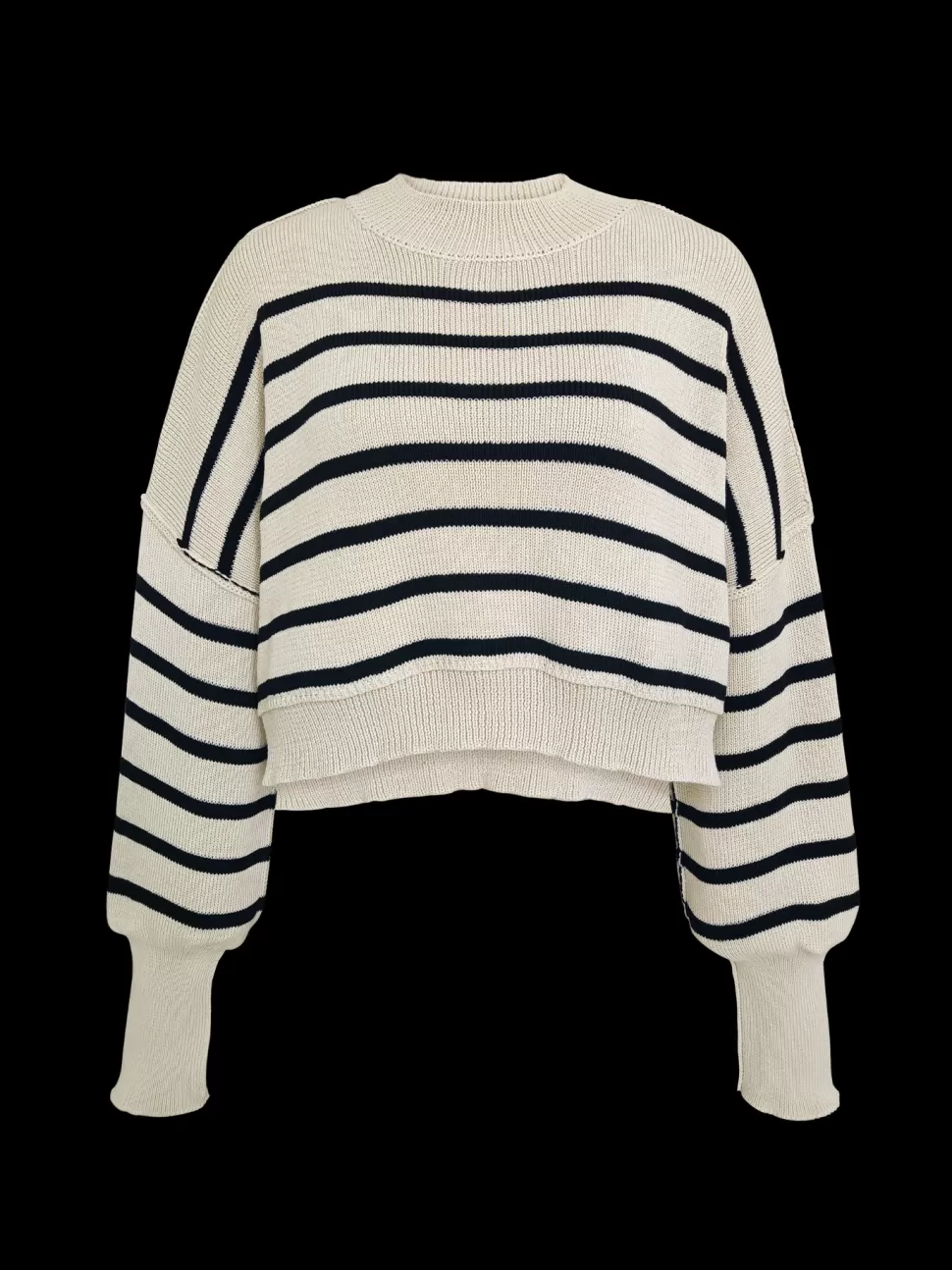 Clearance Origami Doll Cropped stripes Kint Pullover (3 Colours Available)