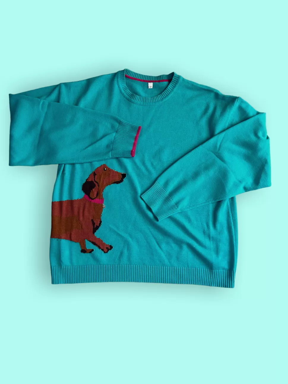 Cheap Origami Doll Dachshund Knit Pullover