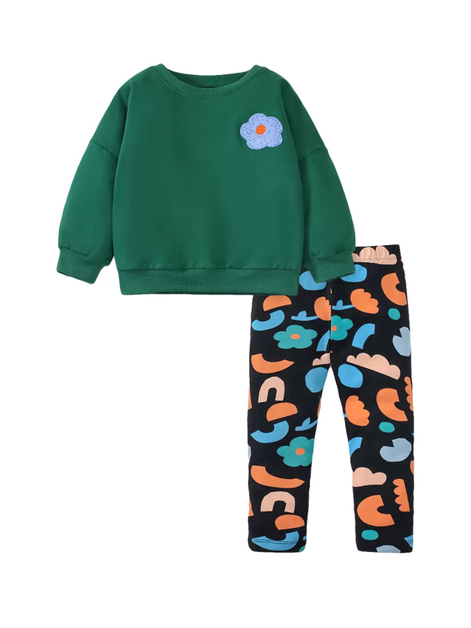 Flash Sale Origami Doll Daisy fleece pullover and Abstract floral Legging