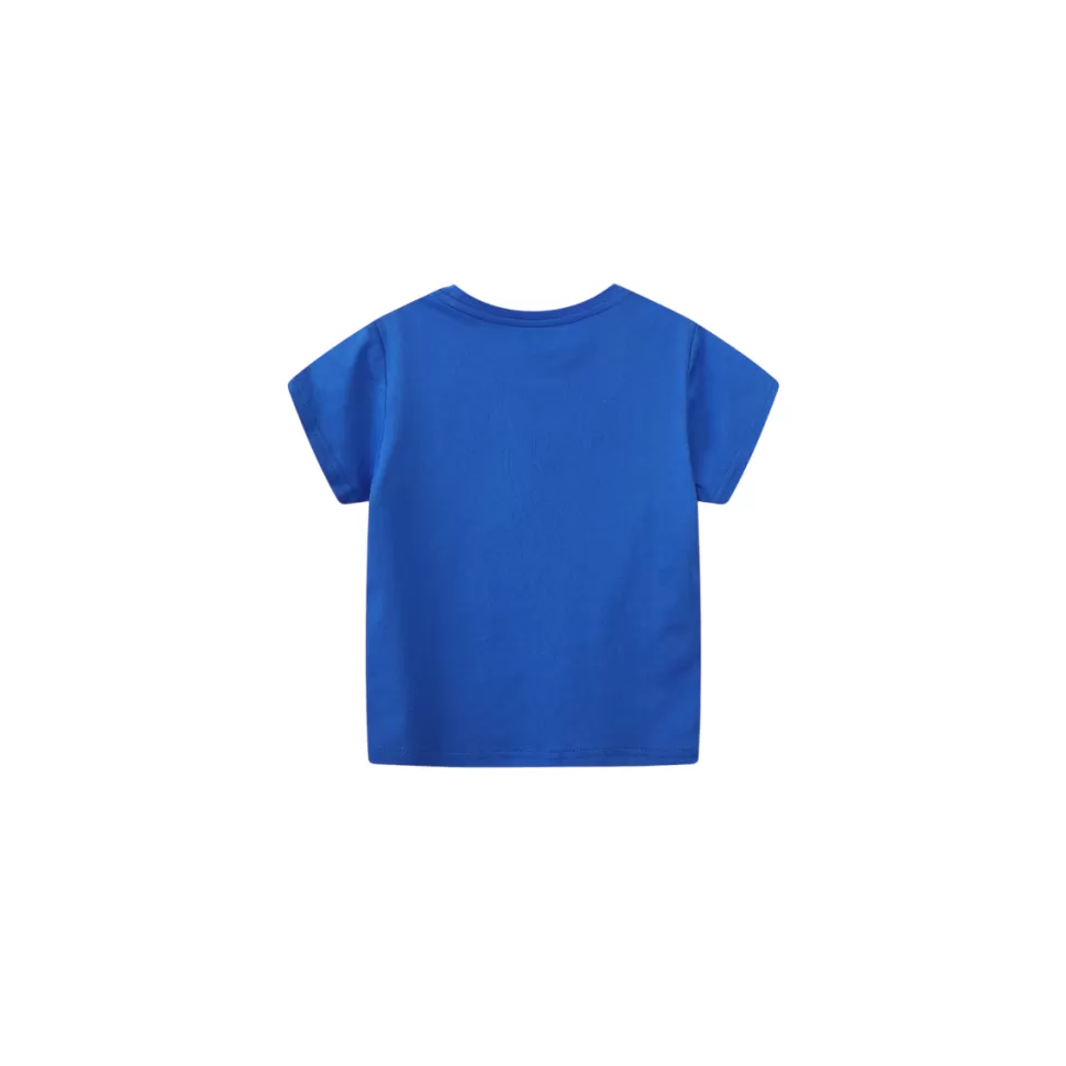 Online Origami Doll Dinosaur blue glow in the dark kids tee