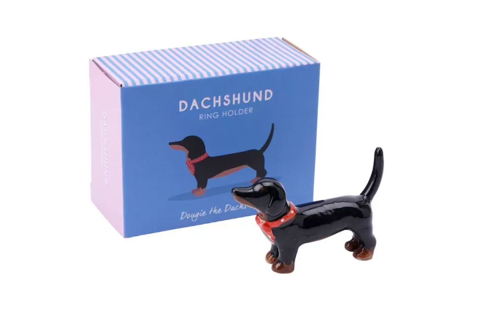 Outlet Origami Doll Dougie the Dachshund Ring Holder