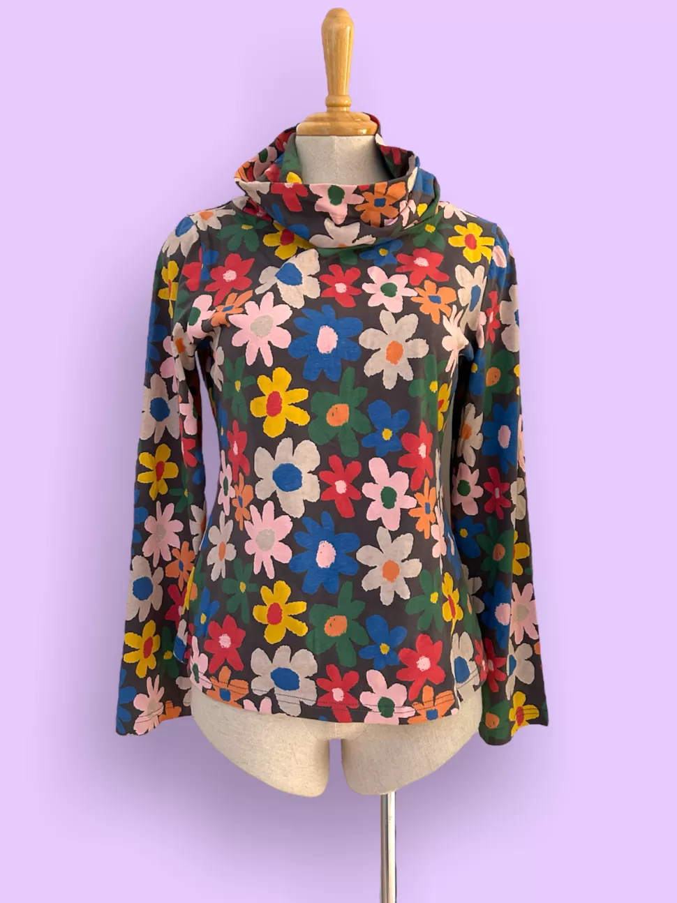 Discount Origami Doll Emma Cowl Neck Top - Floral