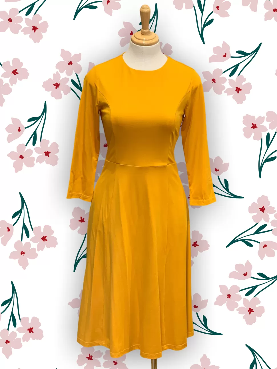 Sale Origami Doll Essential Jersey Dress - (Clearance Sale) Yellow