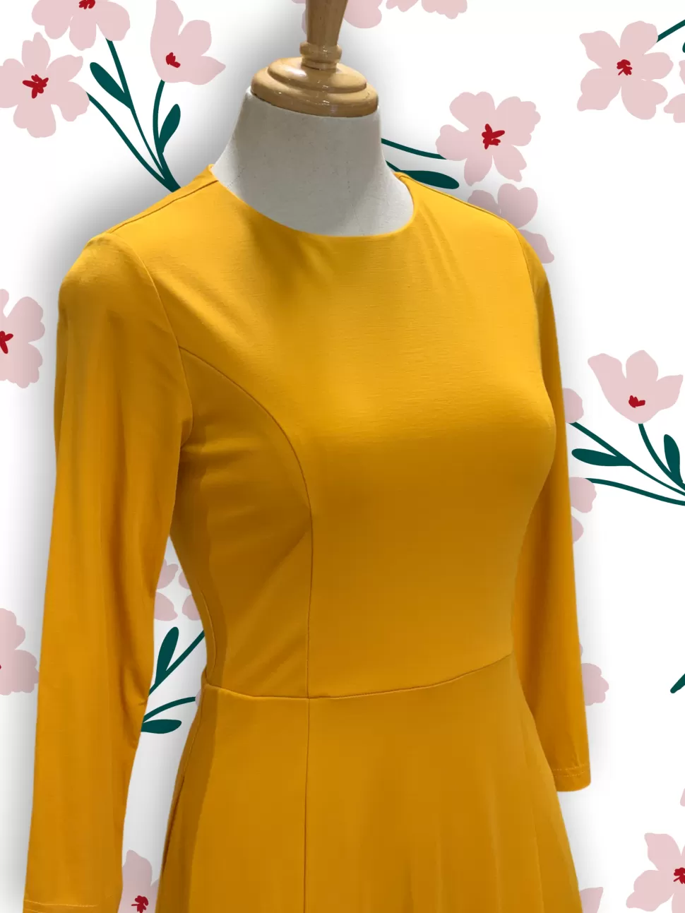 Sale Origami Doll Essential Jersey Dress - (Clearance Sale) Yellow