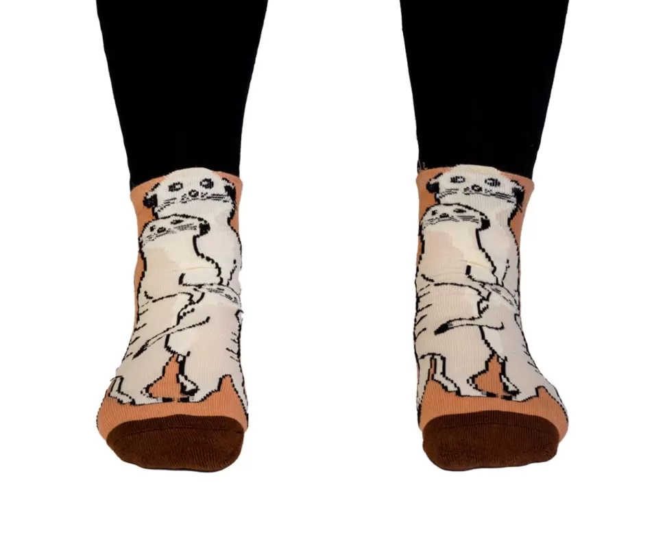 Discount Origami Doll Feet speak socks Meerkat