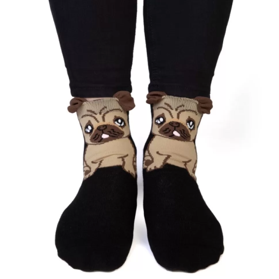 Clearance Origami Doll Feet speak socks Pug