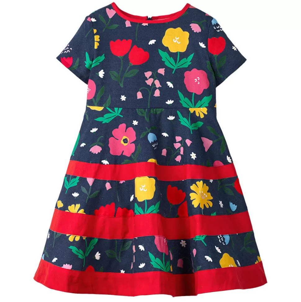 Cheap Origami Doll Flowers Cotton Jersey Short Sleeve Girl Dress (6-7 yrs old ONLY)