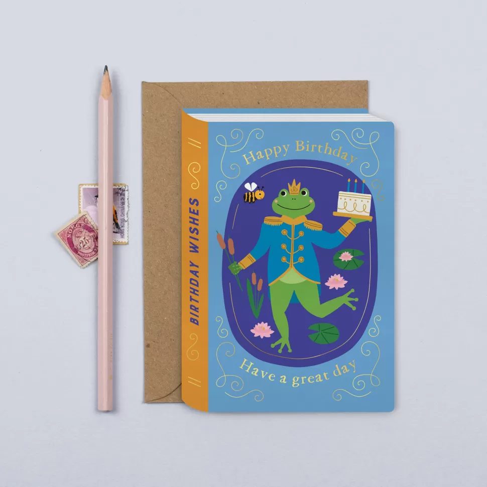 Outlet Origami Doll Frog and the Bee Book Kid's Birthday Card | Children's Card