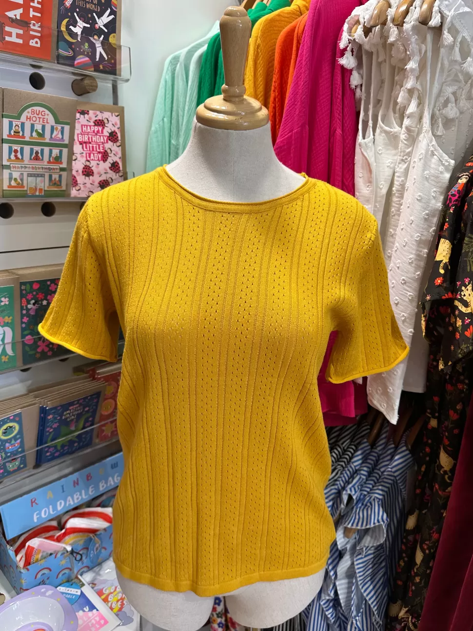 Hot Origami Doll Grace Pointelle Knit Tee (CLEARANCE SALE)