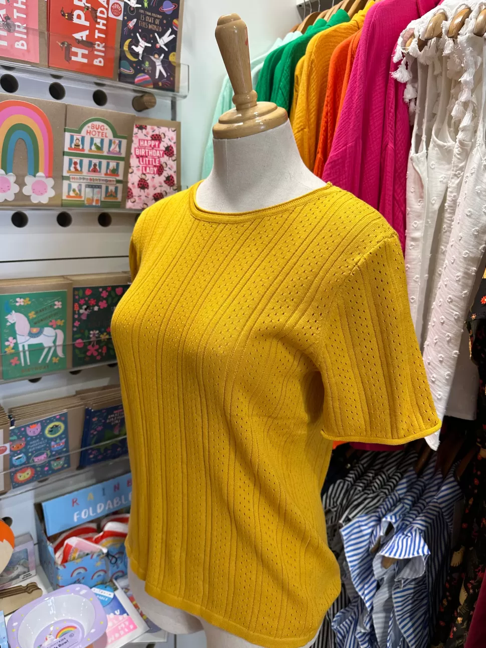 Hot Origami Doll Grace Pointelle Knit Tee (CLEARANCE SALE)