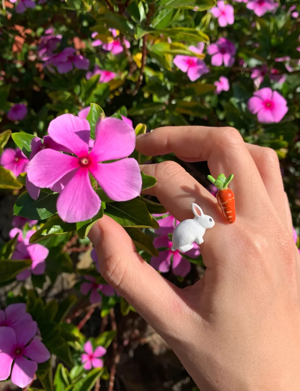 Cheap Origami Doll Handmade Bunny Carrot Ring and Necklace