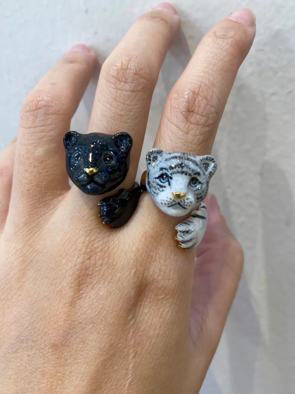 Cheap Origami Doll Handmade Bunny panther cub Ring