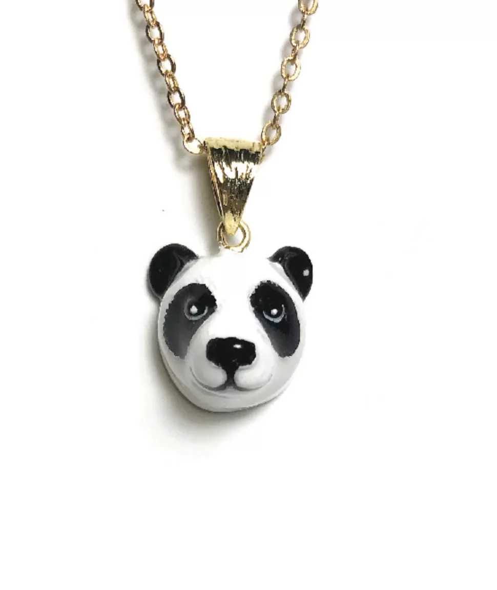 Hot Origami Doll Handmade Panda Face Necklace