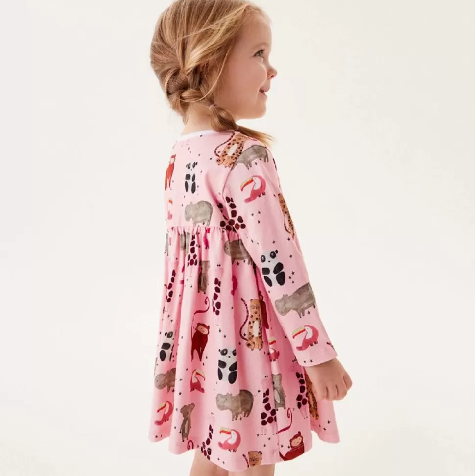 Hot Origami Doll Happy animals cotton girls dress (Low in stock/ 6&7 yrs old)