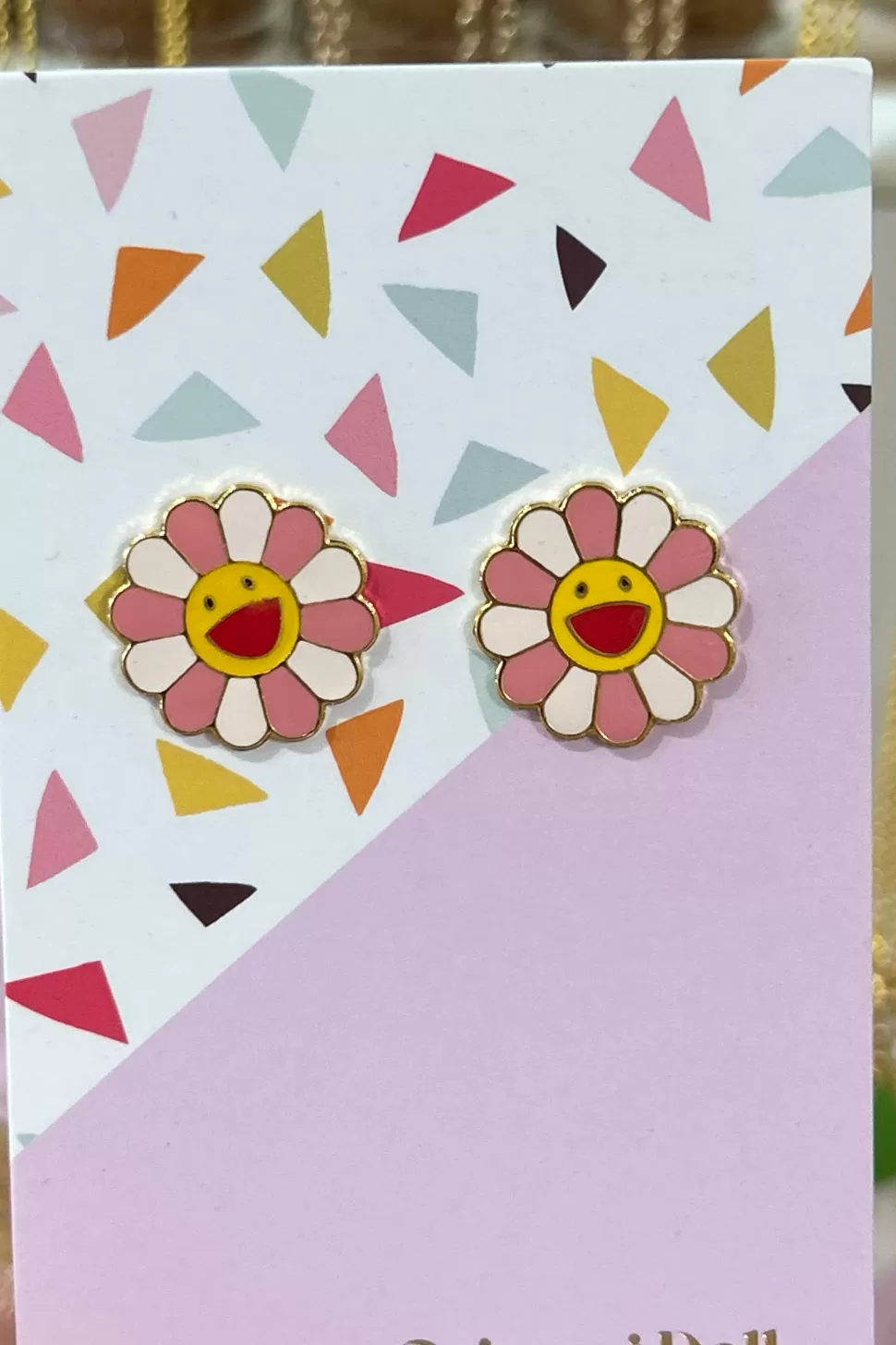 Hot Origami Doll Happy Sunflower Earring