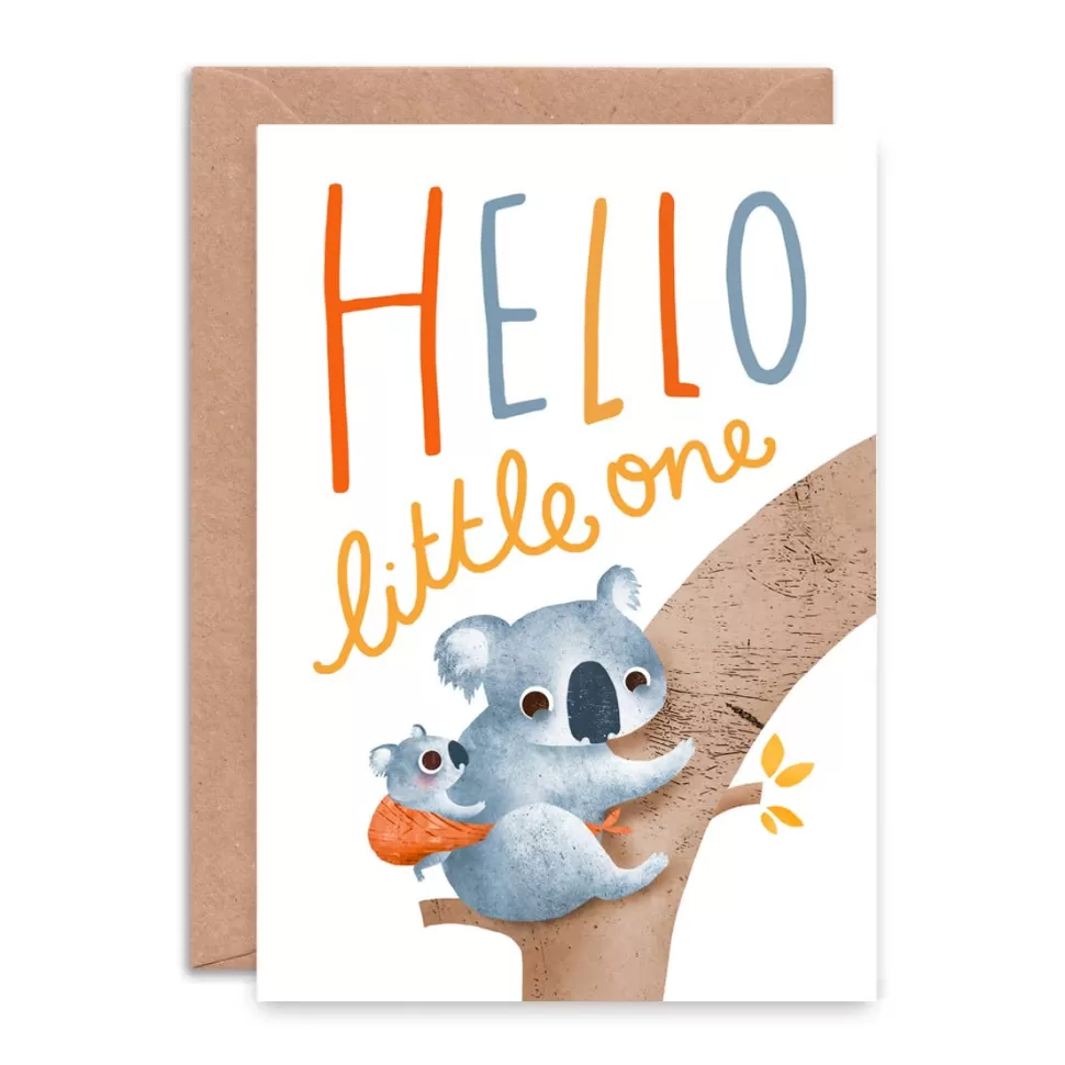 Outlet Origami Doll Hello Little One New Baby Greeting Card