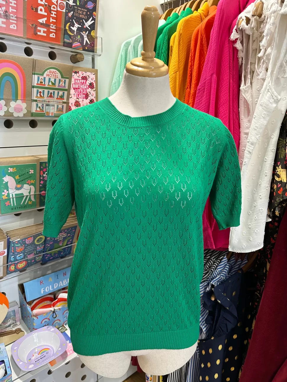 Fashion Origami Doll Josie Pointelle Knit Tee (CLEARANCE SALE)