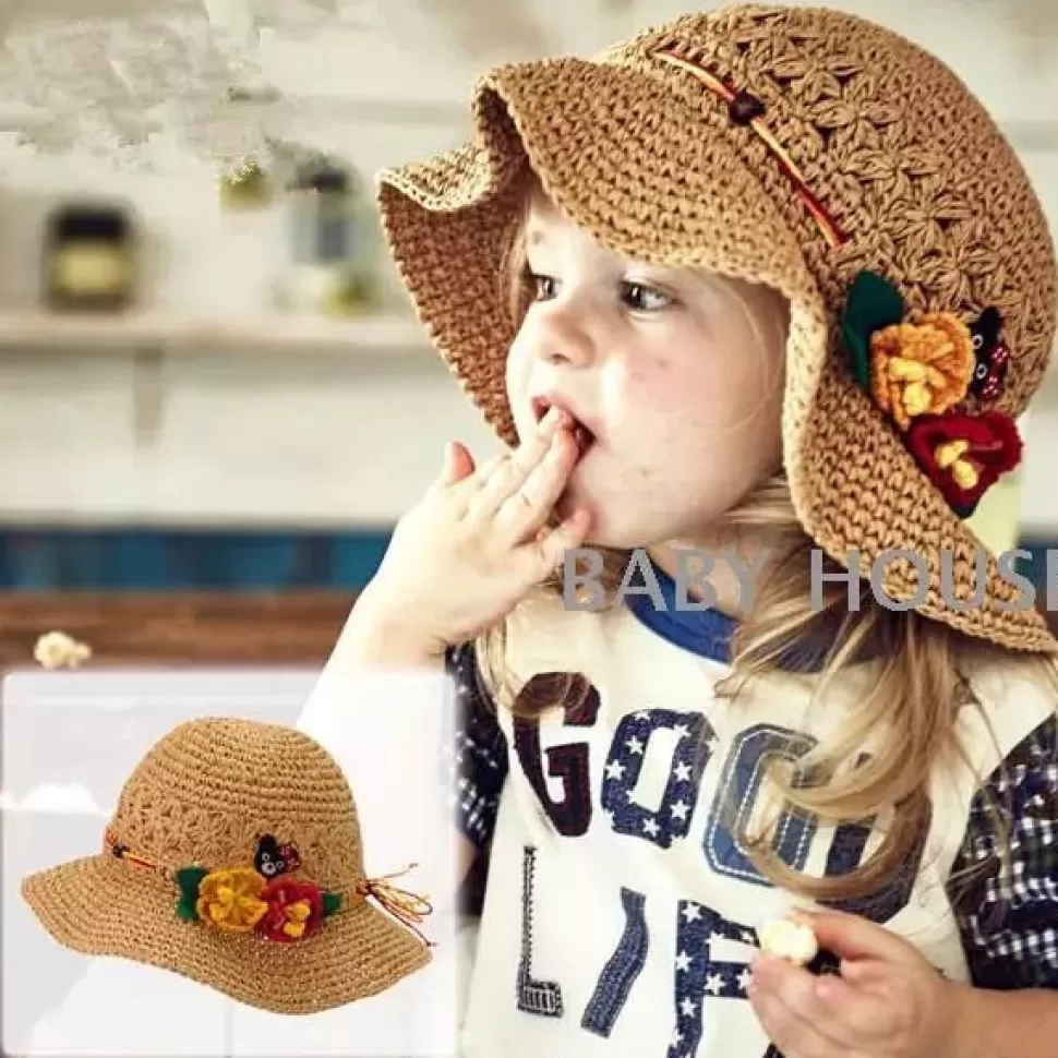 Clearance Origami Doll Kids straw hat