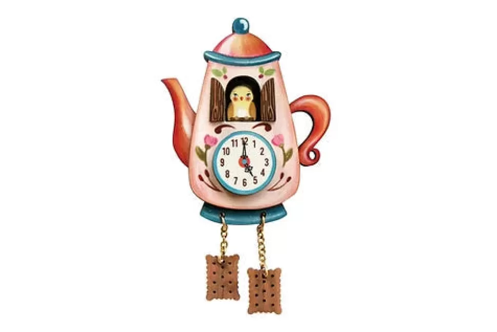 Best Sale Origami Doll Laliblue Teapot Clock Brooch