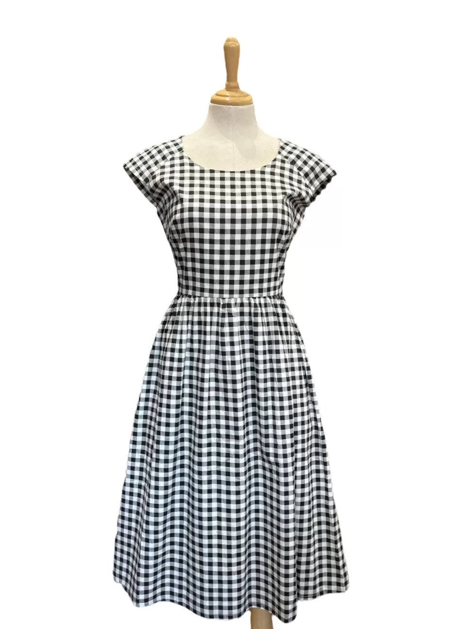 Flash Sale Origami Doll Life is Picnic Dress - Black & White Gingham (CLEARANCE SALE)