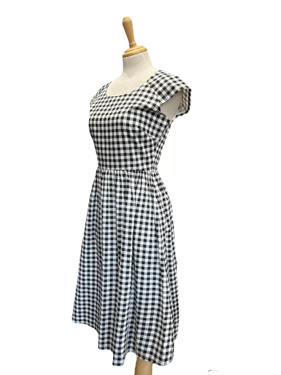 Flash Sale Origami Doll Life is Picnic Dress - Black & White Gingham (CLEARANCE SALE)