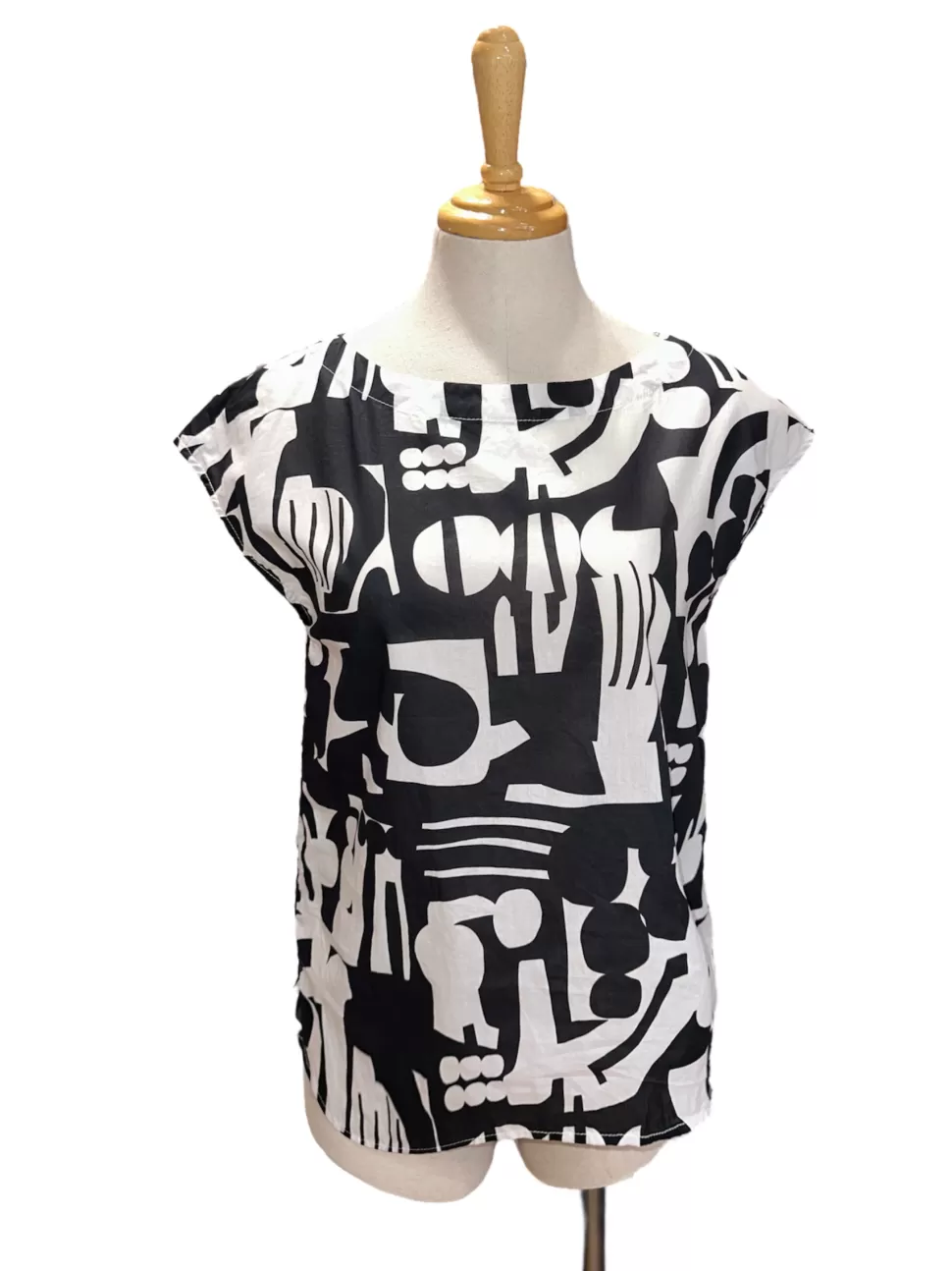 Outlet Origami Doll Lindsey Top - black and white abstract