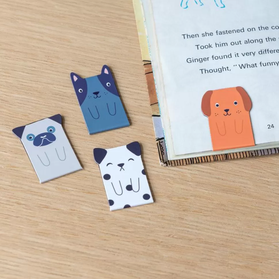 Clearance Origami Doll Magnetic Dog Bookmarks (set Of 4)