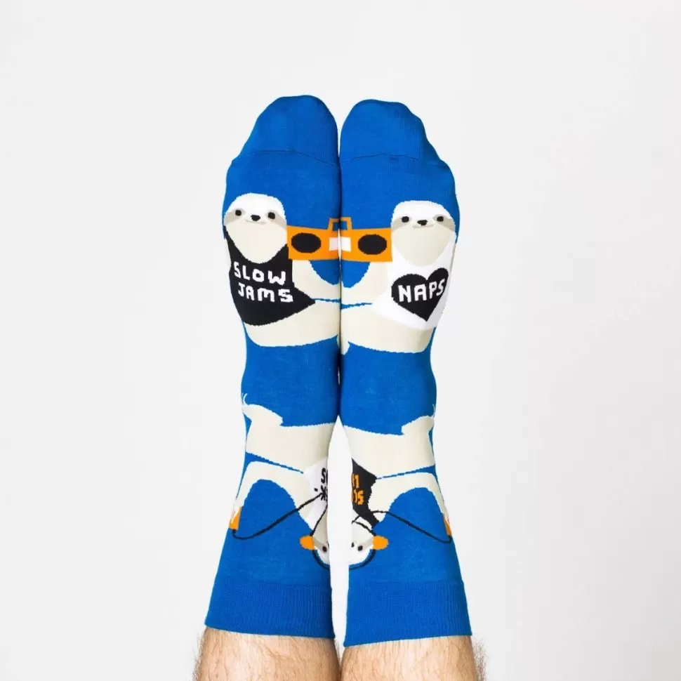 Best Origami Doll Men's Socks - Sloth Life Crew Socks - Fun Father's Day Gift
