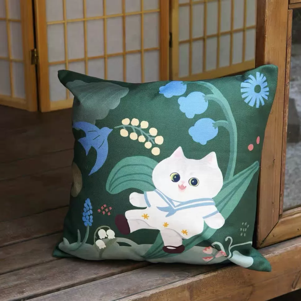 Best Origami Doll Mewji Cat Cushion Covers 45cm x 45cm