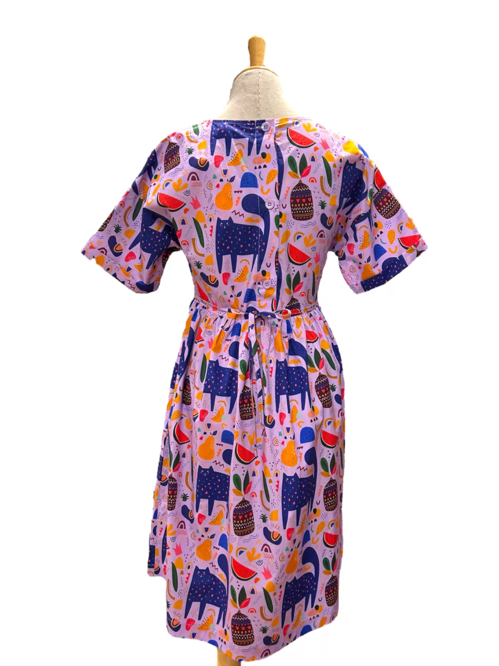 Flash Sale Origami Doll Molly Dress - Purple cat