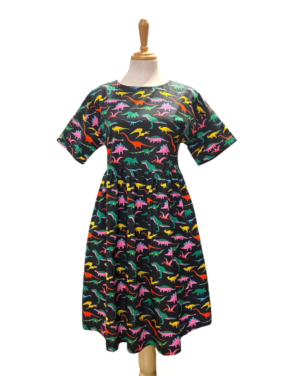 Outlet Origami Doll Molly Dress - retro dinosaur