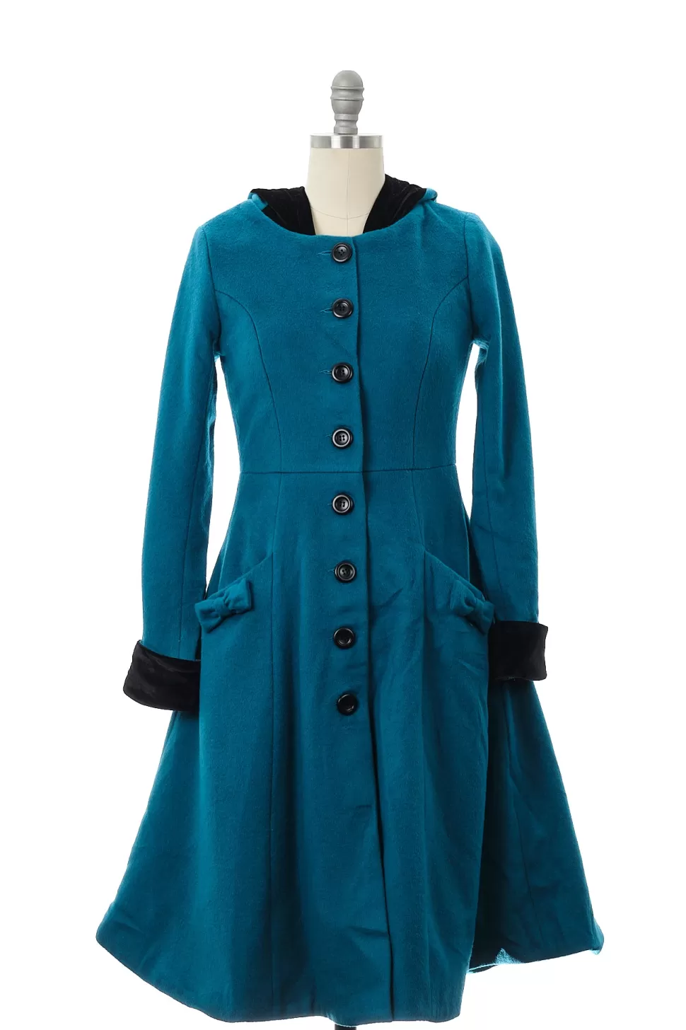 Online Origami Doll Mrs Maisel Overcoat Jacket -Teal (CLEARANCE SALE)