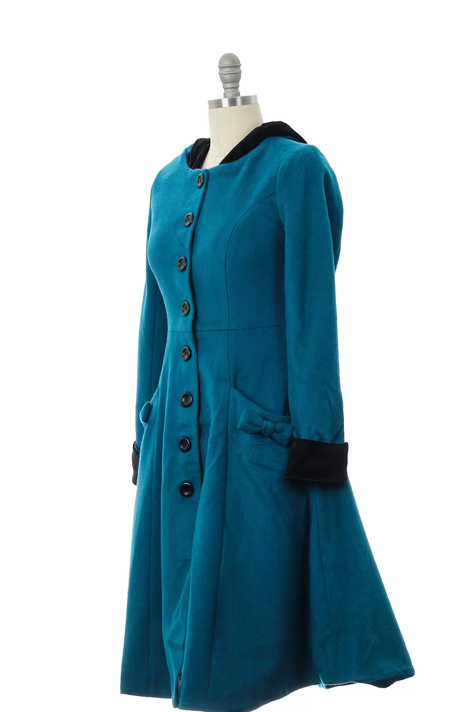 Online Origami Doll Mrs Maisel Overcoat Jacket -Teal (CLEARANCE SALE)