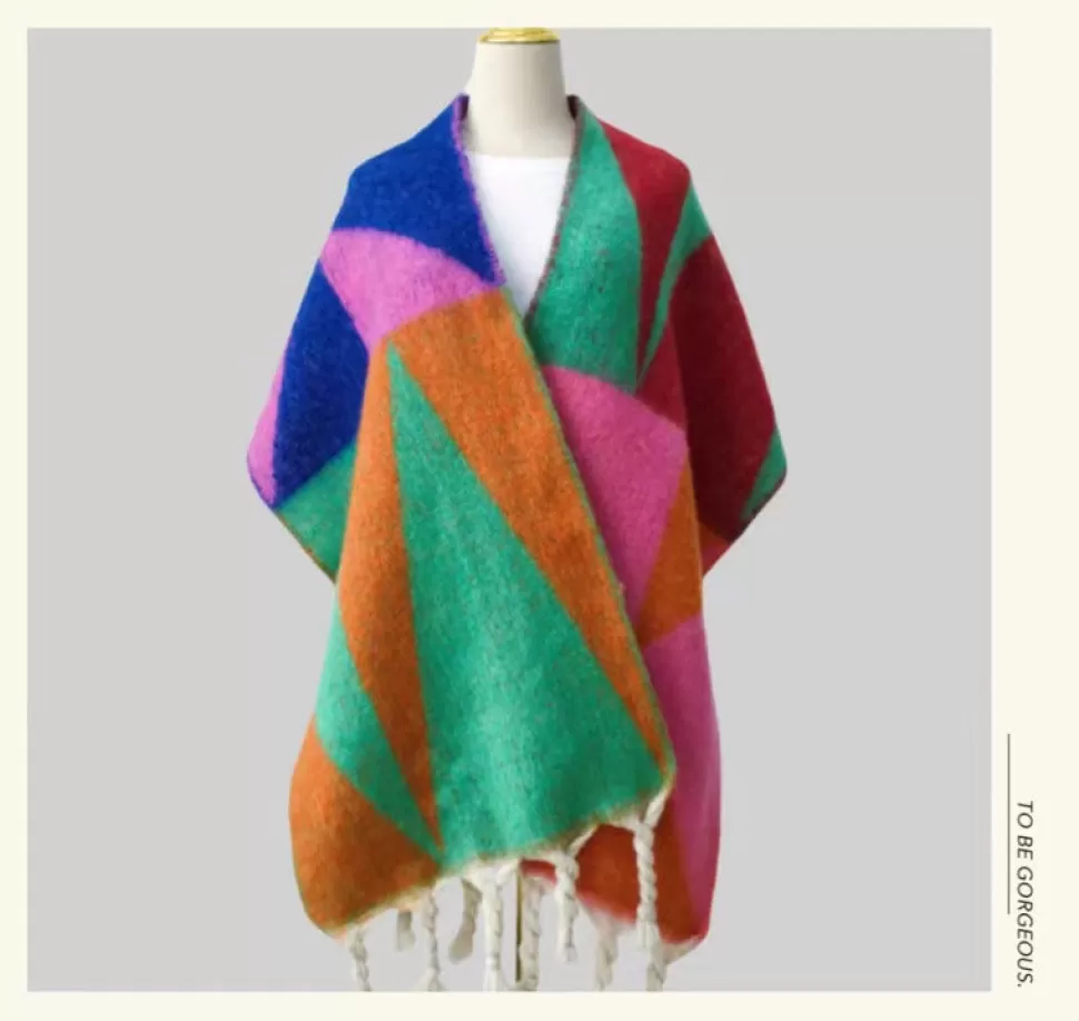 Best Sale Origami Doll Multi coloured Knit Scarves