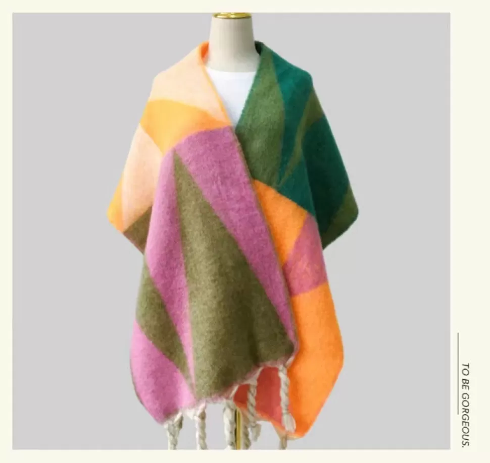 Best Sale Origami Doll Multi coloured Knit Scarves