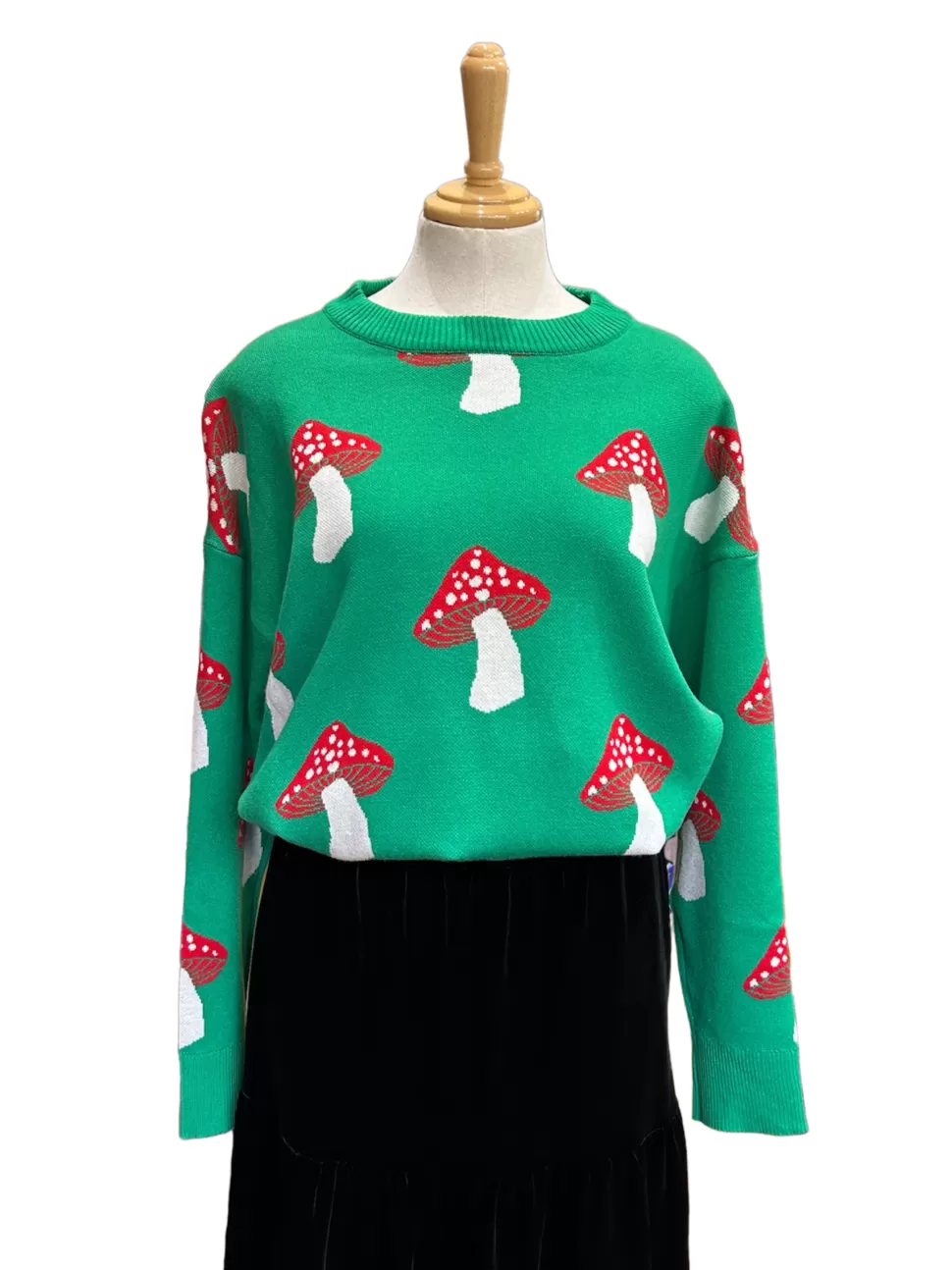 Cheap Origami Doll Mushroom pullover 3 colours available(oversized)