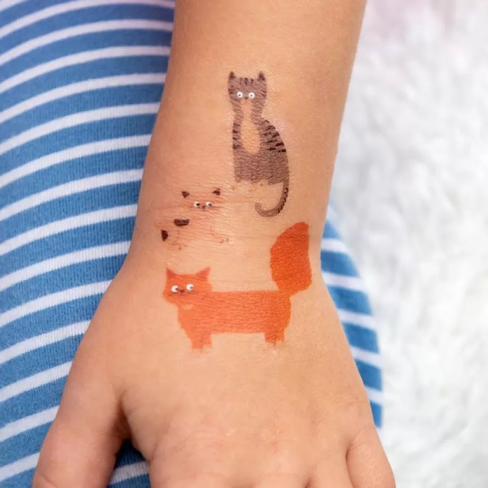 Store Origami Doll Nine Lives Temporary Tattoos